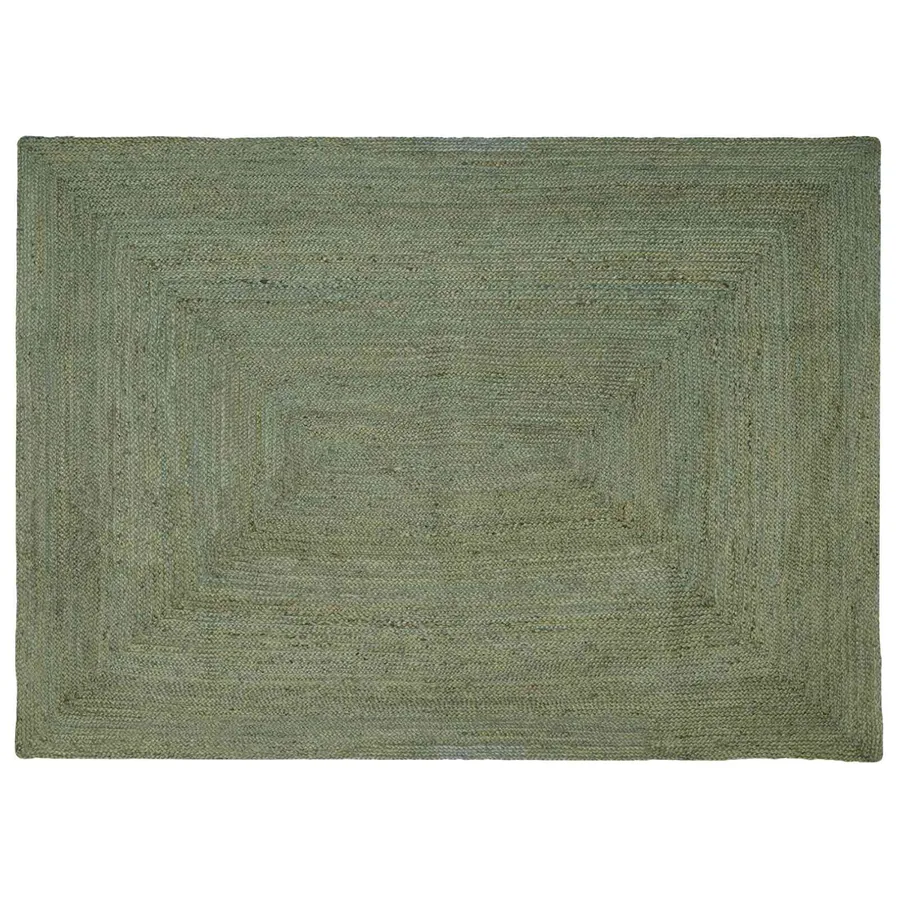 Tapis de surface Rectangulaire Vert olive 240 x 340 cm Jute