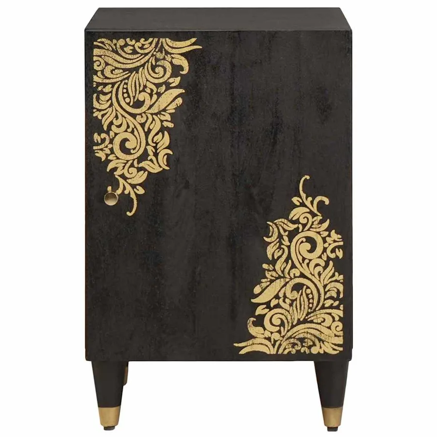 Cabinet de salle de bain avec stockage Noir 38 x 33 x 58 cm - 3