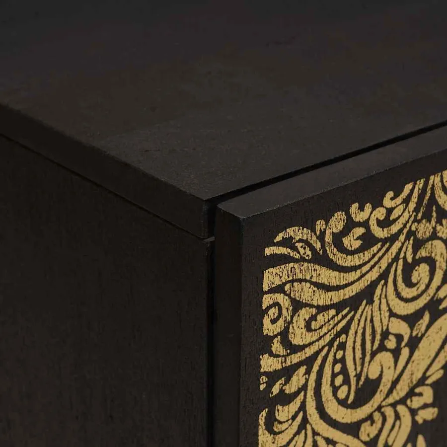 Cabinet de salle de bain avec stockage Noir 38 x 33 x 58 cm - 6