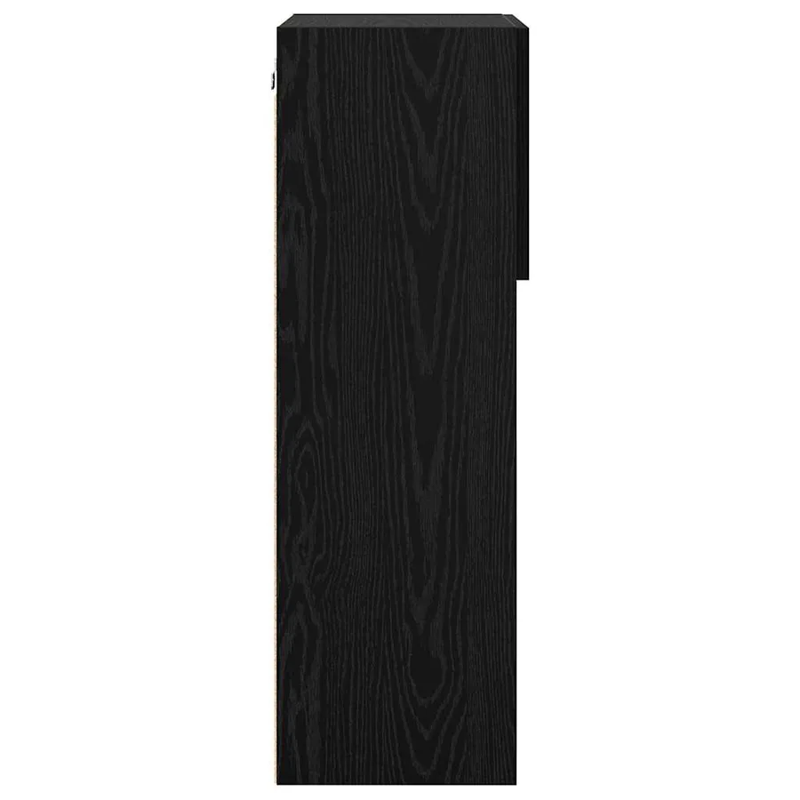 Meubles TV muraux avec LED 2 pcs Chêne noir 40,5 x 30 x 90 cm - 9