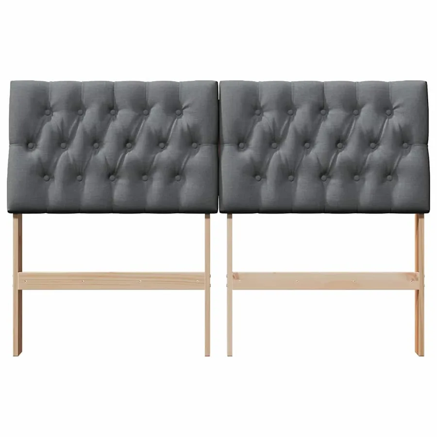 Tête de lit capitonnée Gris foncé 160 cm Pin massif - 4