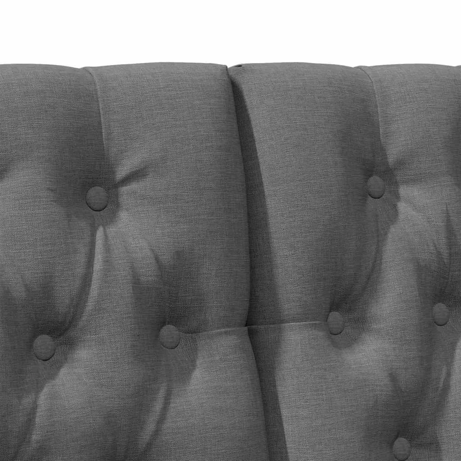 Tête de lit capitonnée Gris foncé 160 cm Pin massif - 7