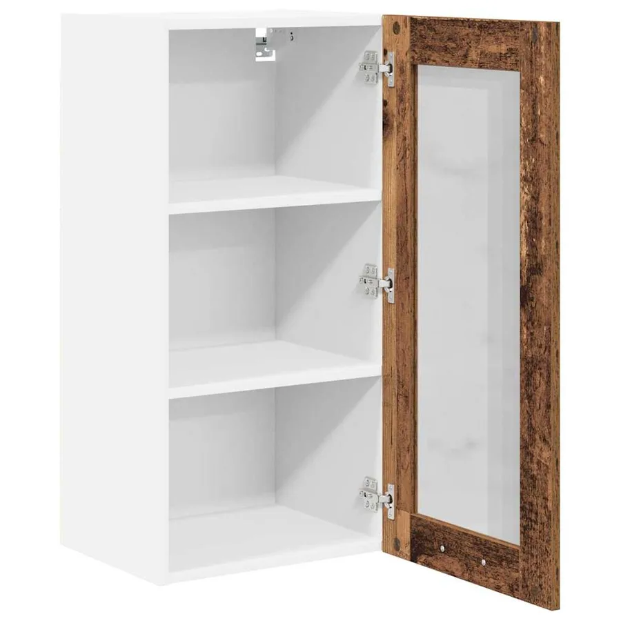 Armoire suspendue avec porte 2 pcs Bois ancien 40 x 31 x 80 cm - 5