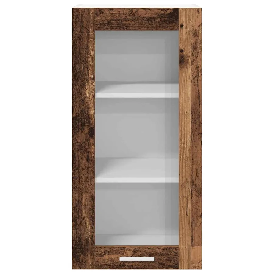 Armoire suspendue avec porte 2 pcs Bois ancien 40 x 31 x 80 cm - 7