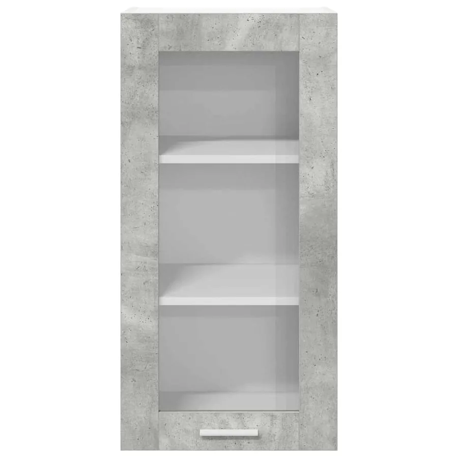 Armoire suspendue avec porte 2 pcs Gris béton 40 x 31 x 80 cm - 7