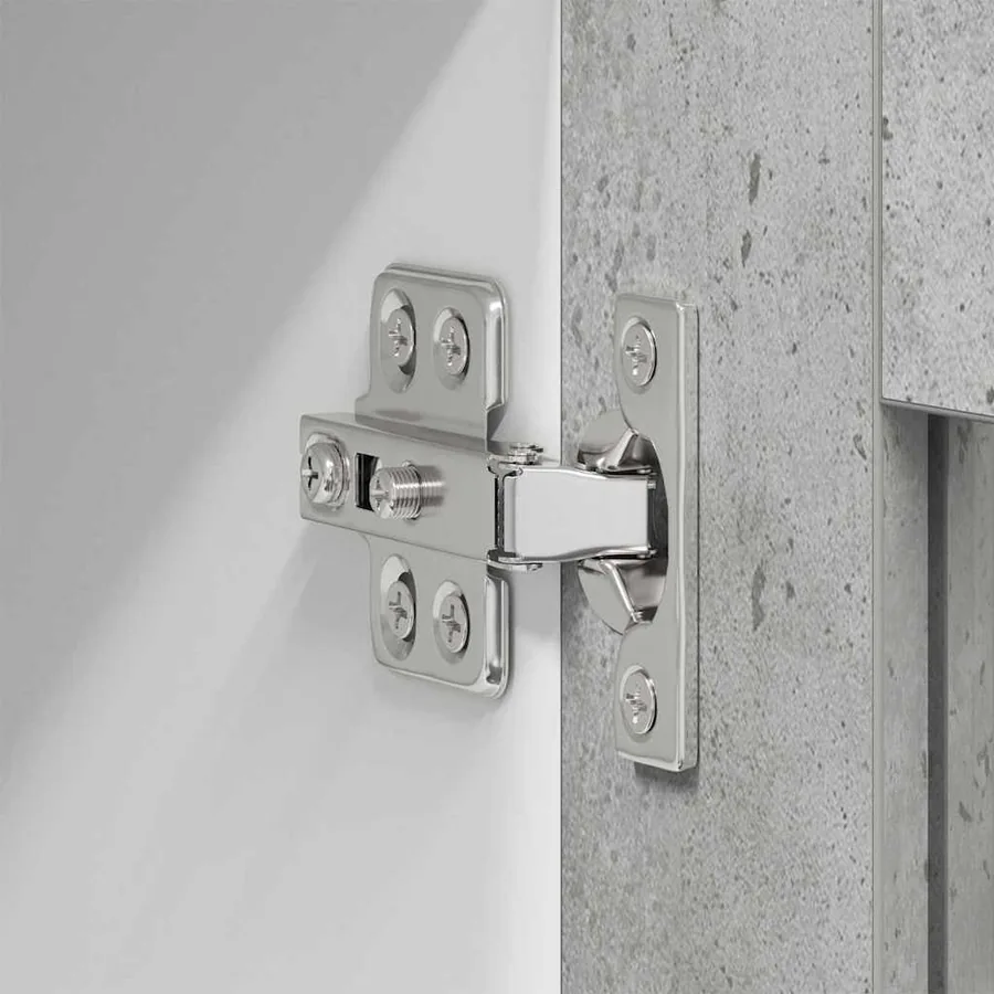 Armoire suspendue avec porte 2 pcs Gris béton 40 x 31 x 80 cm - 8