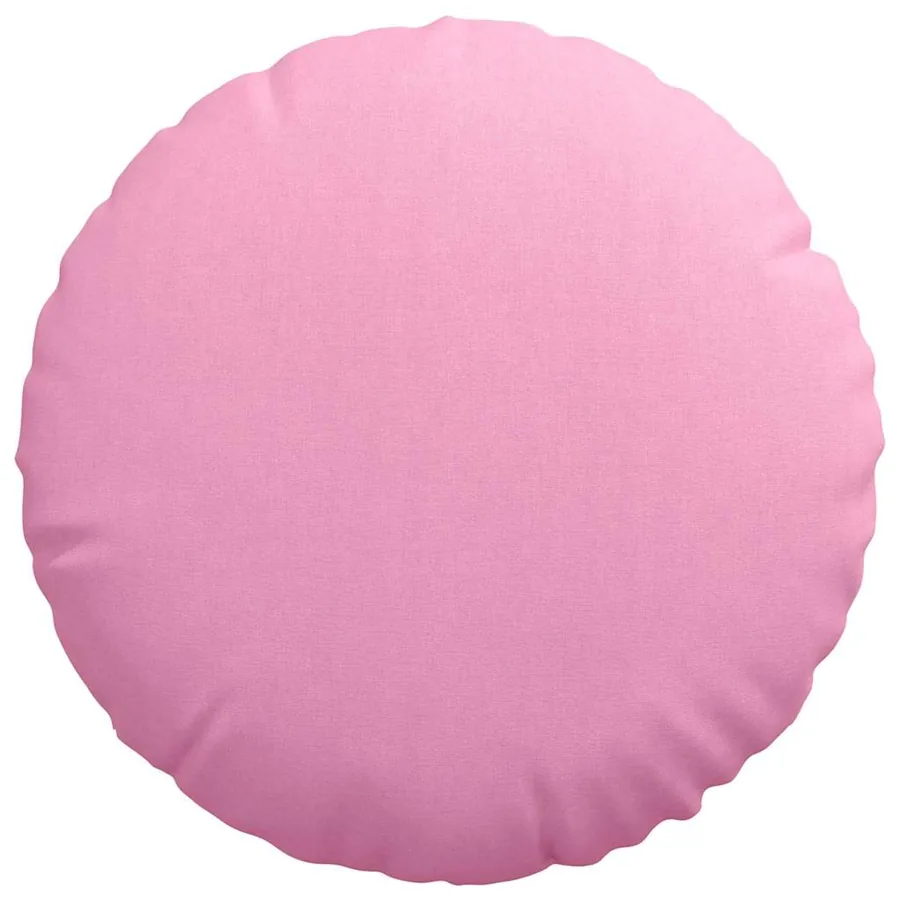 Coussins de siège 2 pcs Rose Ø50 x 19 cm tissu - 6