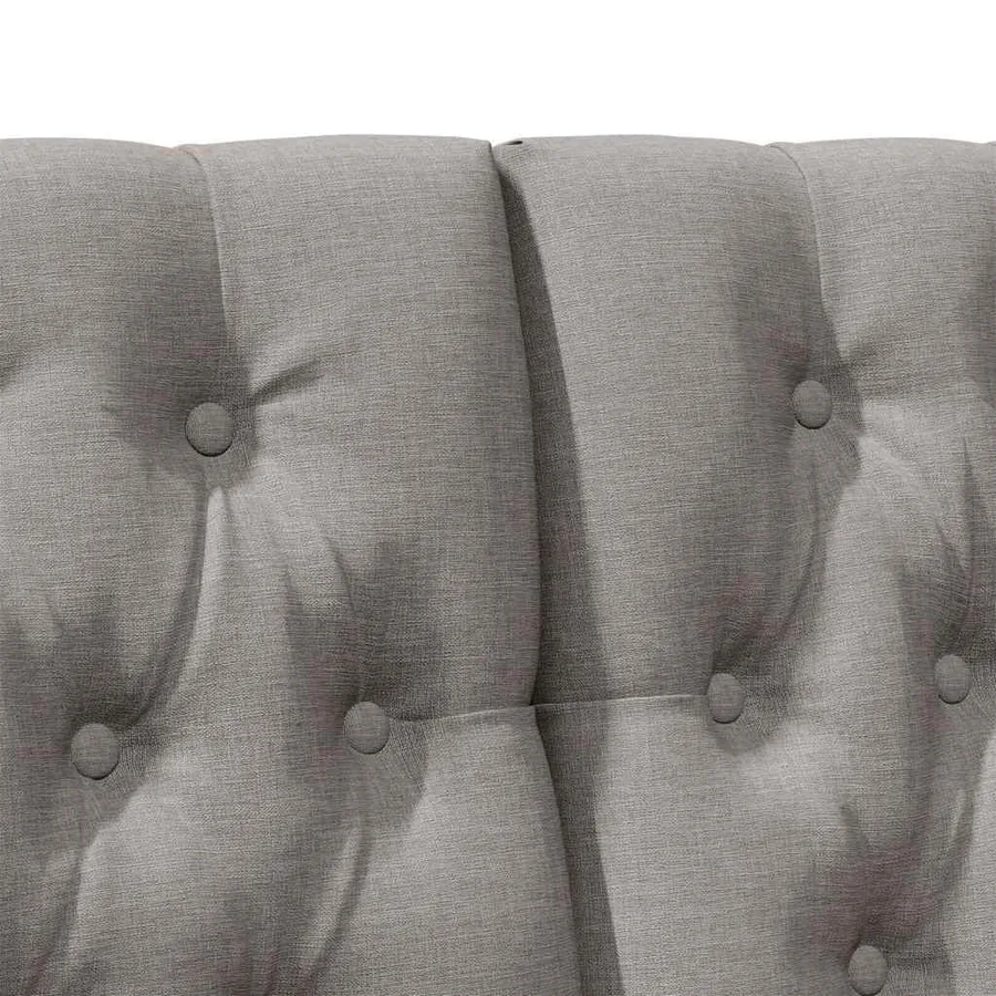Tête de lit capitonnée Taupe 160 cm Pin massif - 7