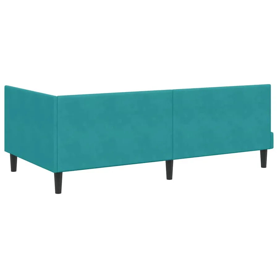 Cadre de lit d'angle Turquoise 90 cm x 190 cm Velours - 7