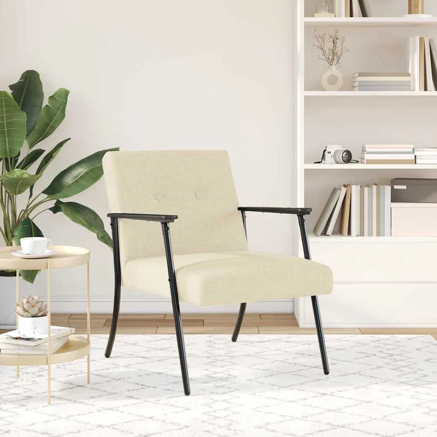 fauteuil Crème tissu - 3