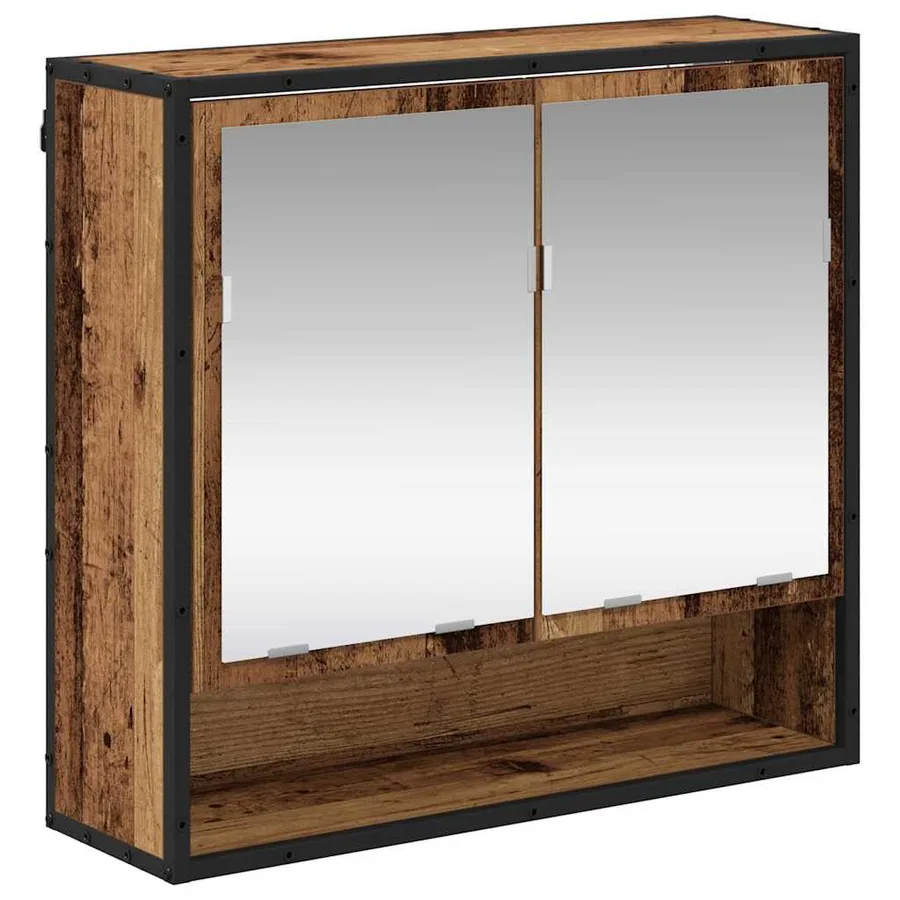 Ensemble de mobilier de salle de bain 4 pcs Bois Ancien - 5