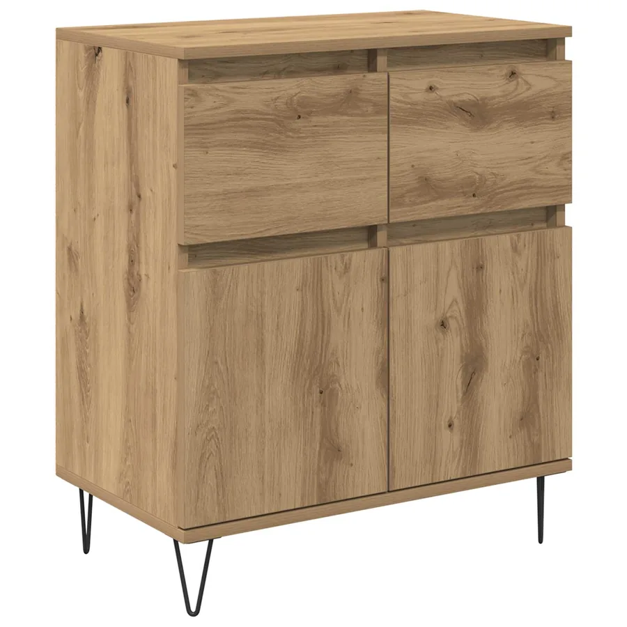 Buffet Chêne artisanal 60 x 35 x 70 cm Bois d'ingénierie et fer - 2