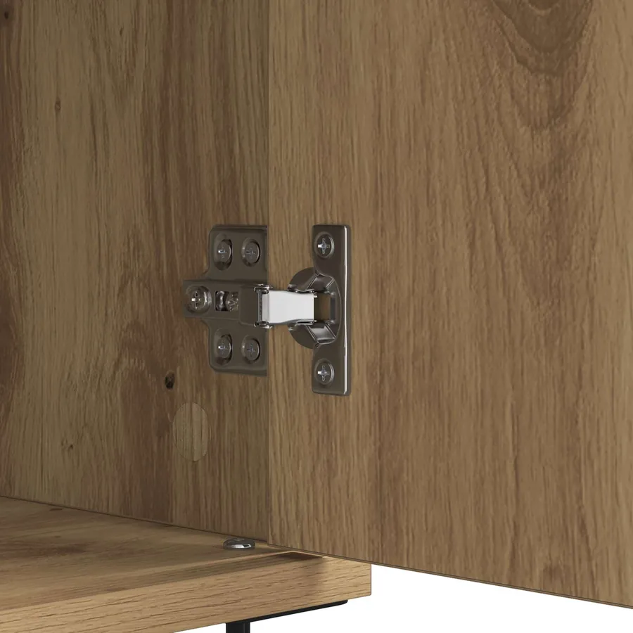 Buffet Chêne artisanal 60 x 35 x 70 cm Bois d'ingénierie et fer - 8