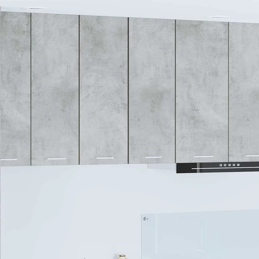 Armoire suspendue 2 pcs Gris béton et Blanc 30 x 31 x 80 cm