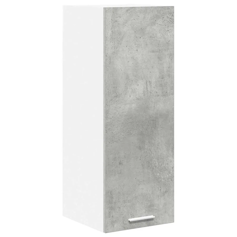 Armoire suspendue 2 pcs Gris béton et Blanc 30 x 31 x 80 cm - 6