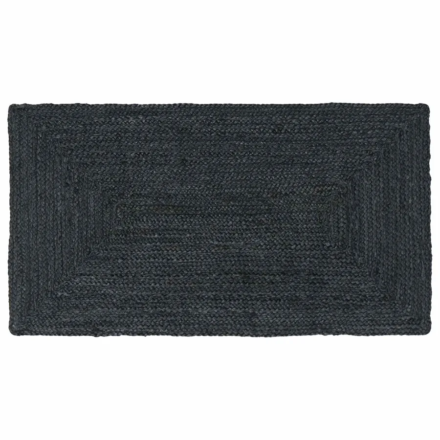 Tapis de surface Rectangulaire Gris foncé 60 x 110 cm Jute