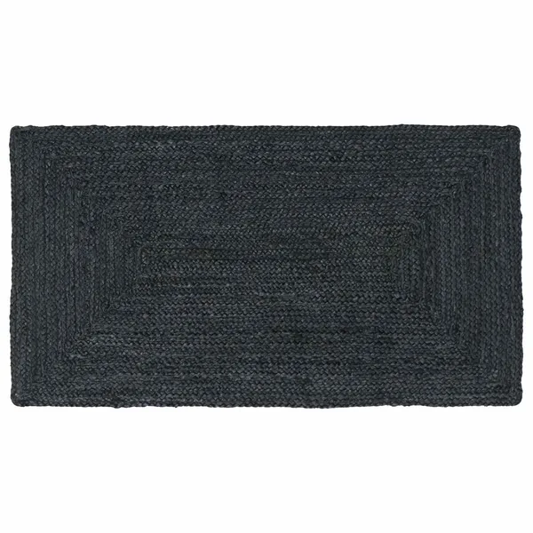 Tapis de surface Rectangulaire Gris foncé 60 x 110 cm Jute