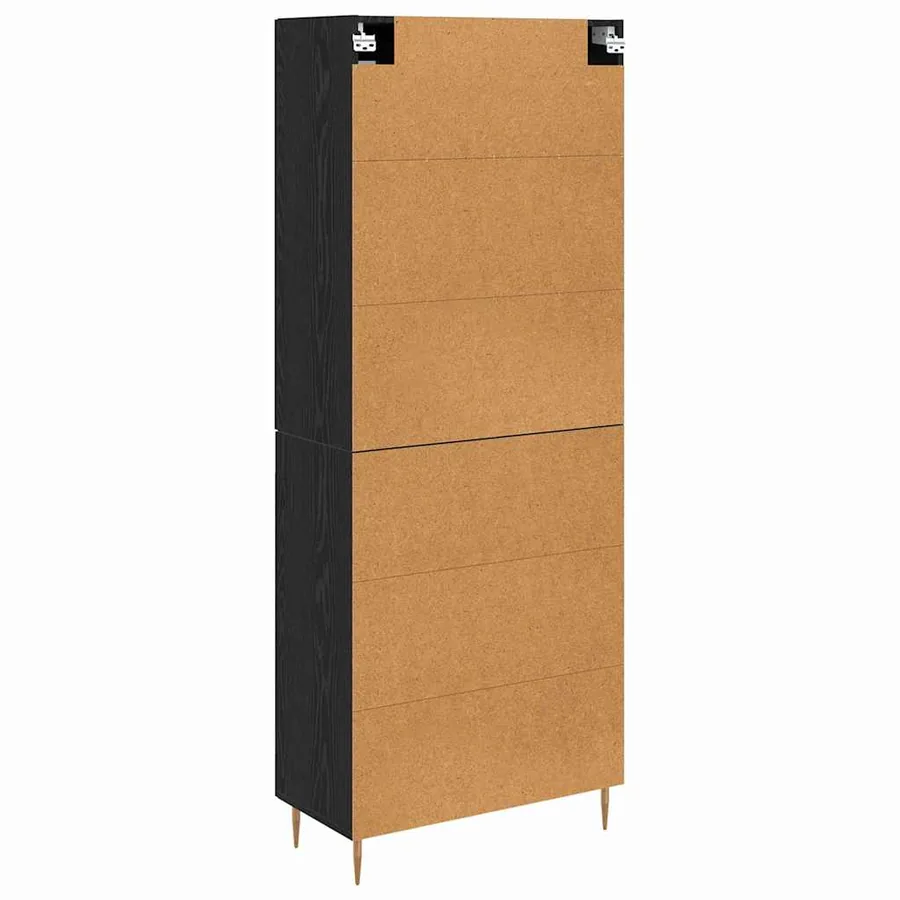 Haut Armoire 2 pcs Chêne noir Bois d'ingénierie - 10