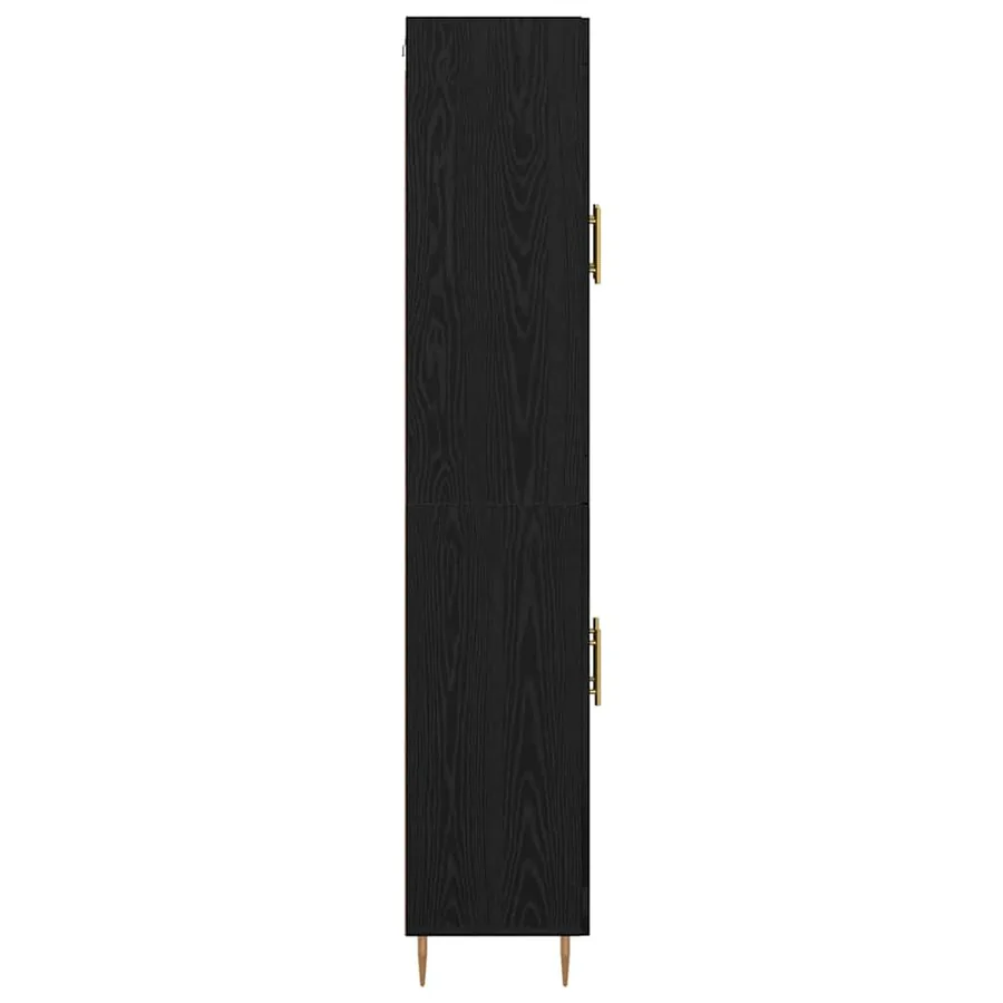 Haut Armoire 2 pcs Chêne noir Bois d'ingénierie - 9