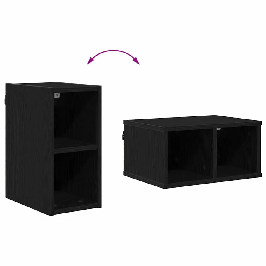 Armoire suspendue avec stockage Chêne noir 20 x 29,5 x 40 cm - 8