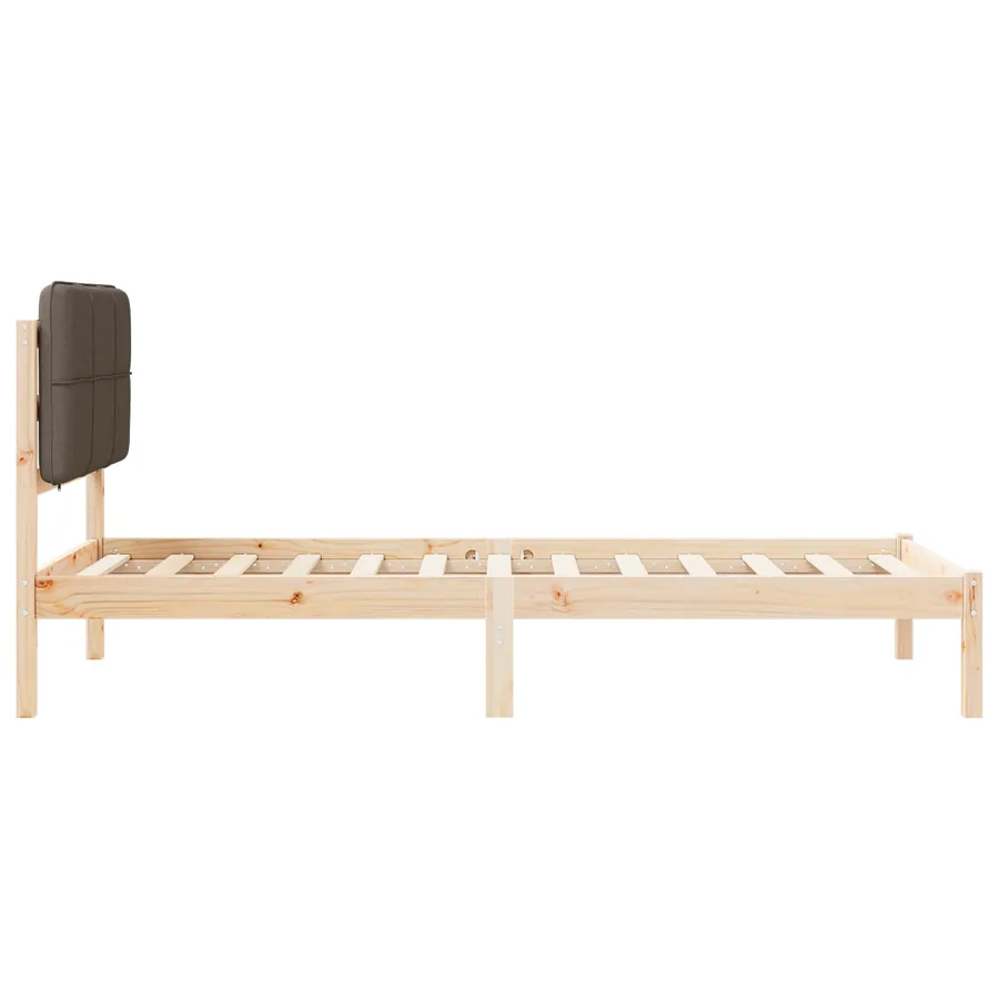 Cadre de lit avec tête de lit rembourrée Taupe 90 x 200 cm - 6