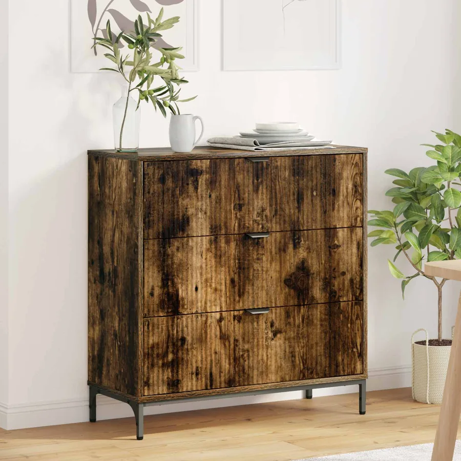 Buffet Chêne fumé 79,5 x 33 x 82 cm Bois d'ingénierie