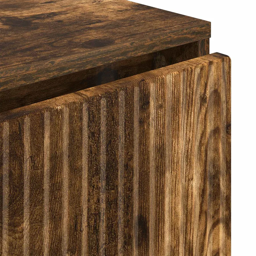 Buffet Chêne fumé 79,5 x 33 x 82 cm Bois d'ingénierie - 11