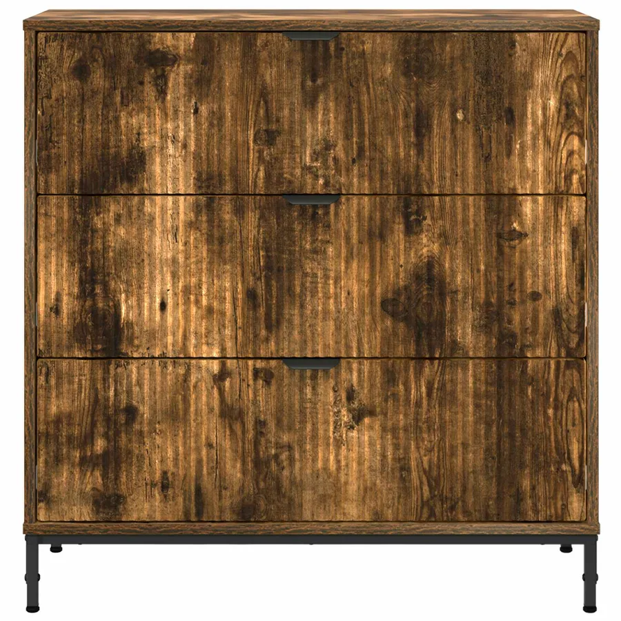 Buffet Chêne fumé 79,5 x 33 x 82 cm Bois d'ingénierie - 6