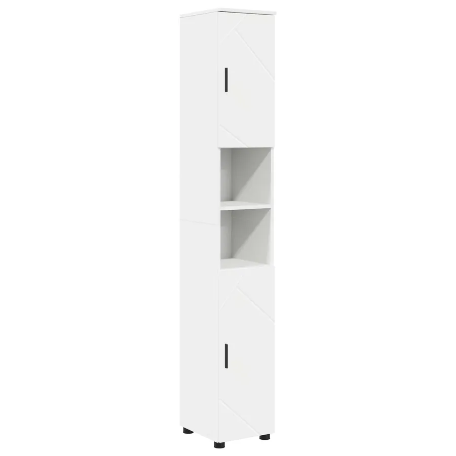 Cabinet de salle de bain avec stockage Blanc 30 x 35 x 192 cm - 2