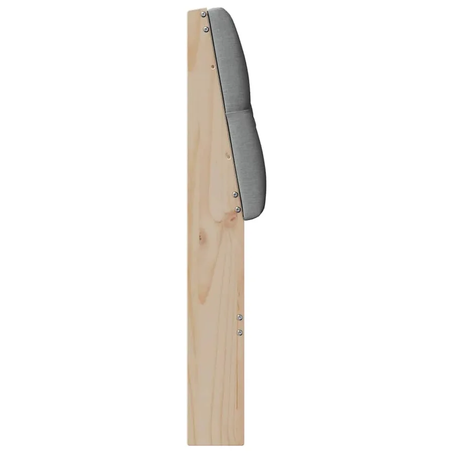 Tête de lit capitonnée Gris clair 80 cm Pin massif - 5