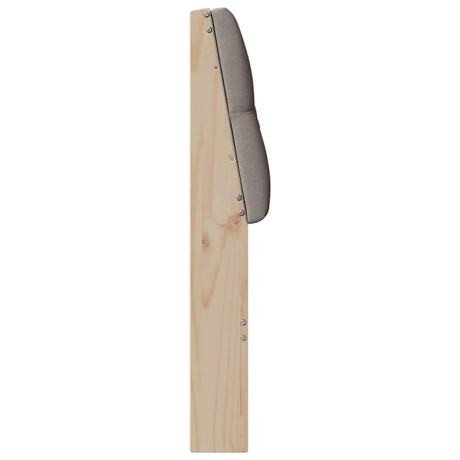 Tête de lit capitonnée Taupe 135 cm Pin massif - 5
