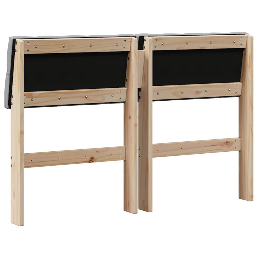 Tête de lit capitonnée Gris clair 120 cm Pin massif - 6