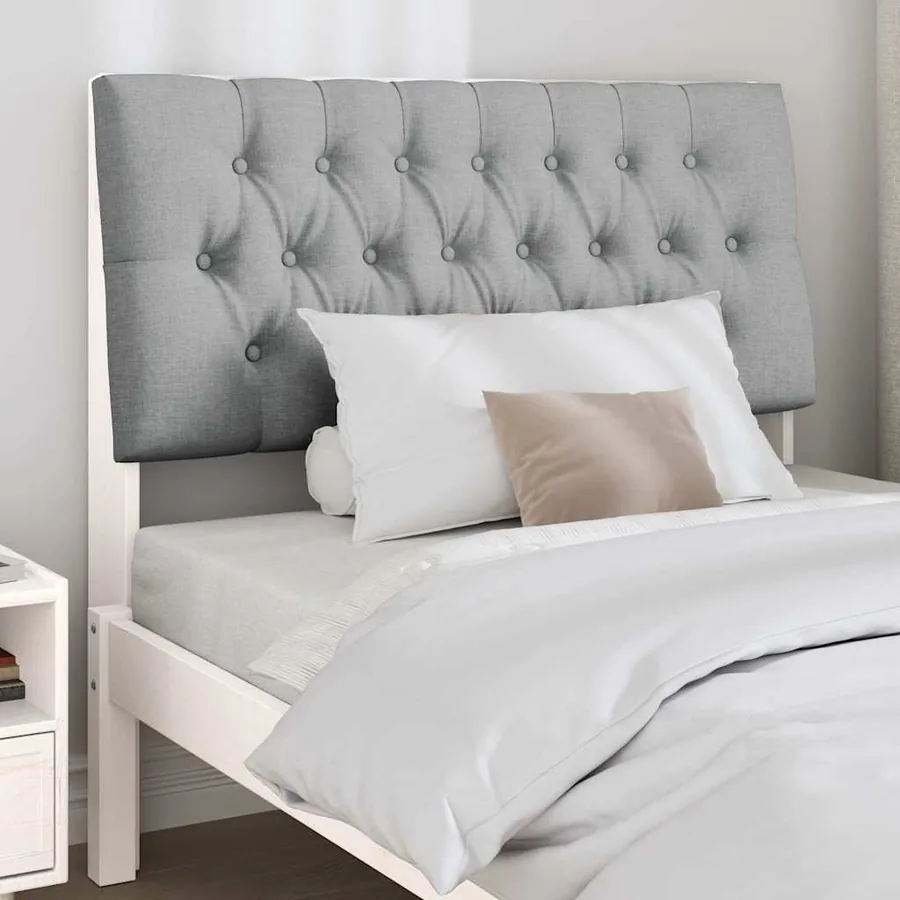 Tête de lit capitonnée Gris clair 100 cm Pin massif - 3