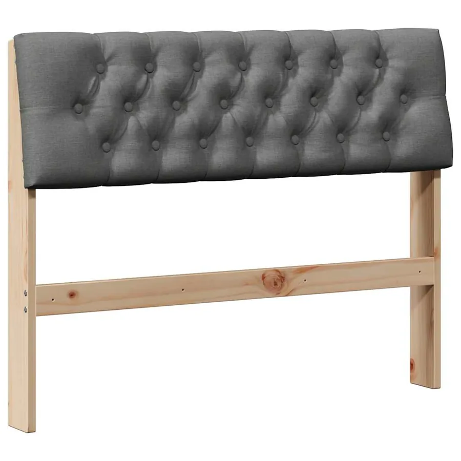 Tête de lit capitonnée Gris foncé 100 cm Pin massif - 2