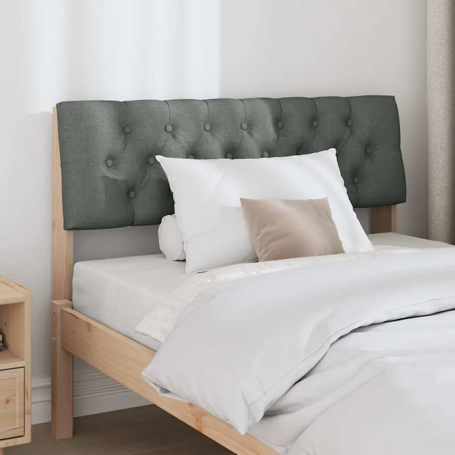 Tête de lit capitonnée Gris foncé 100 cm Pin massif - 3