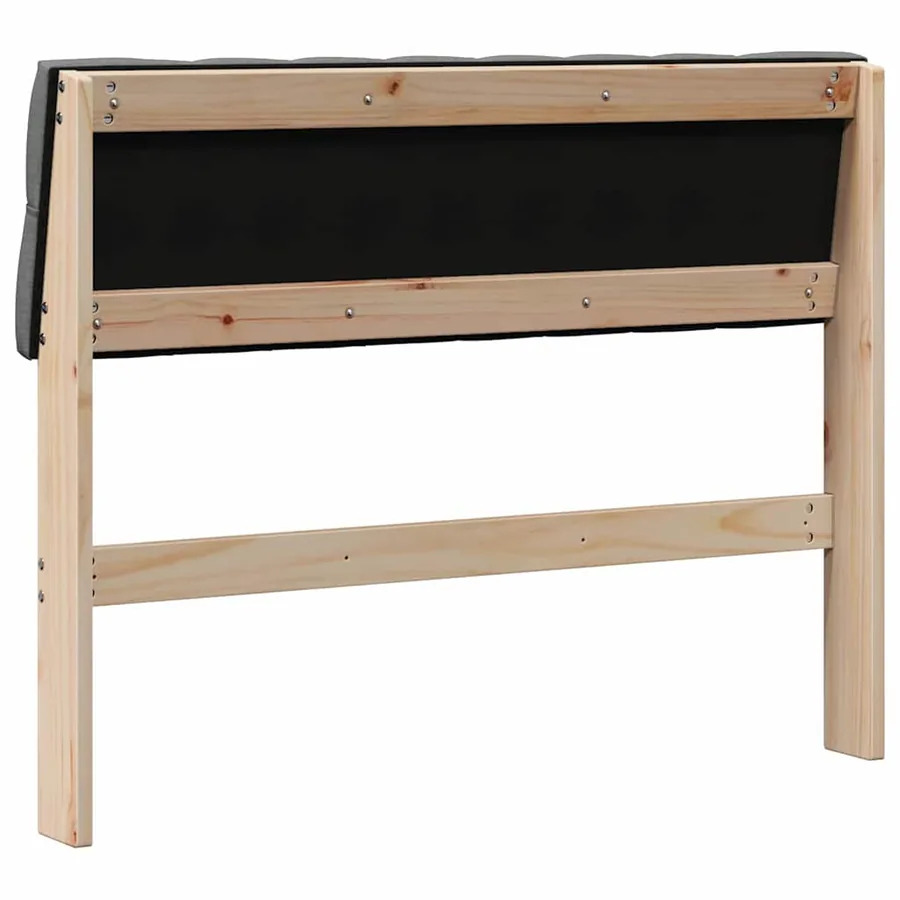 Tête de lit capitonnée Gris foncé 100 cm Pin massif - 6
