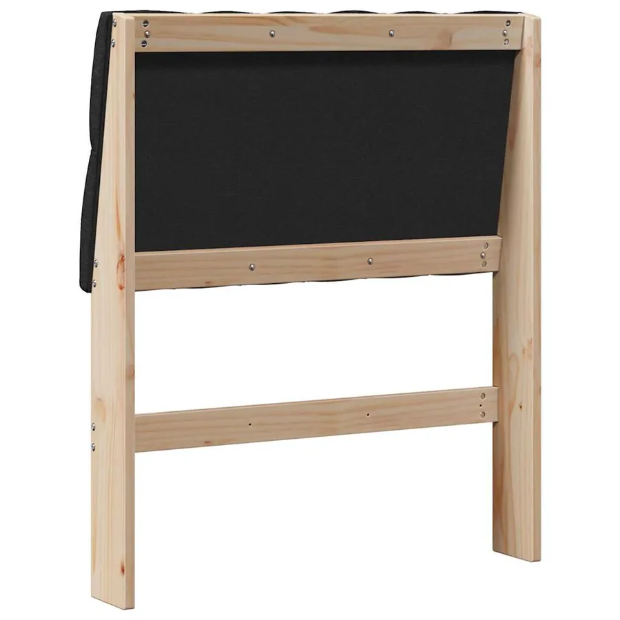 Tête de lit capitonnée Noir 80 cm Pin massif - 6