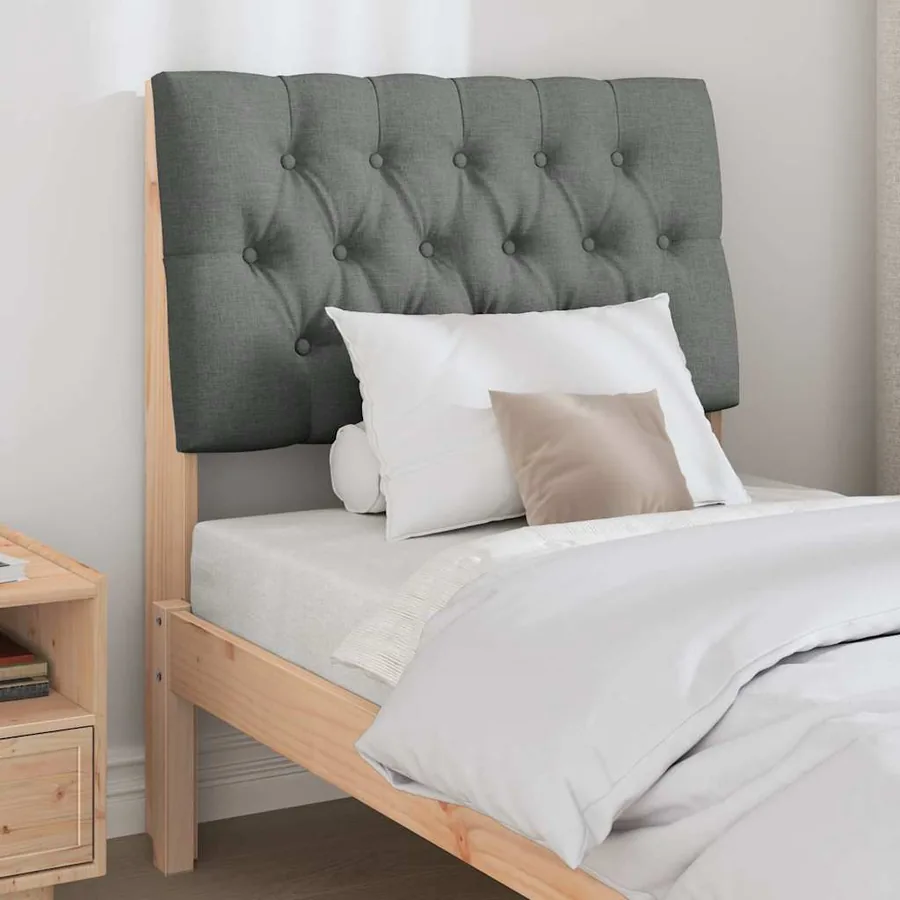 Tête de lit capitonnée Gris foncé 75 cm Pin massif - 3