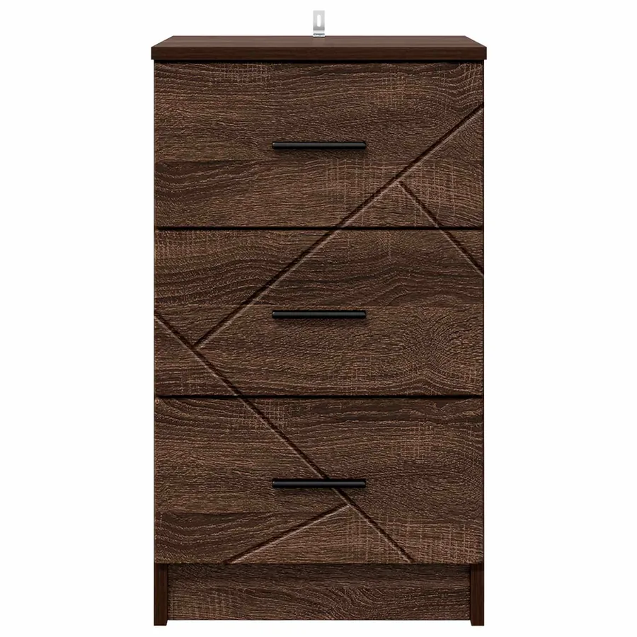 Cabinet de chevet avec tiroir Chêne marron 38 x 38 x 66 cm - 6