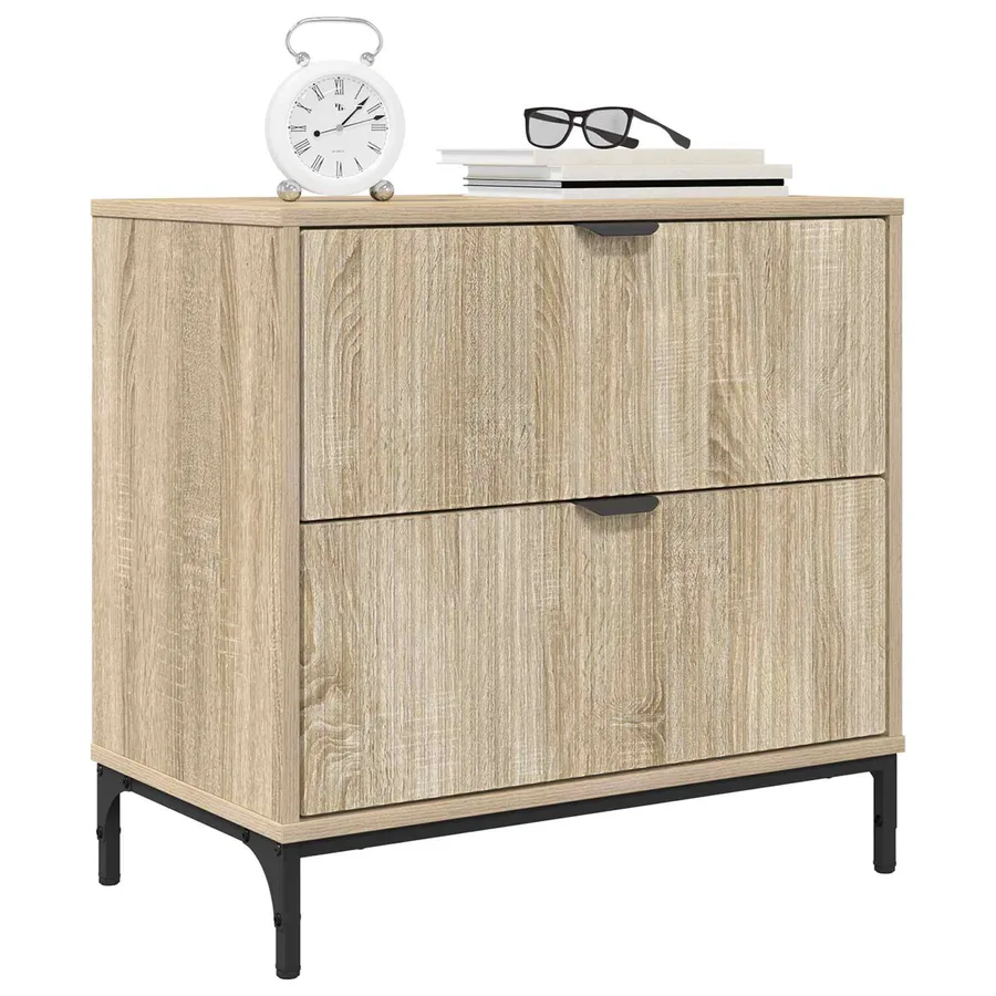 Table de chevet avec tiroir Chêne sonoma 63,5 x 36 x 61 cm - 3