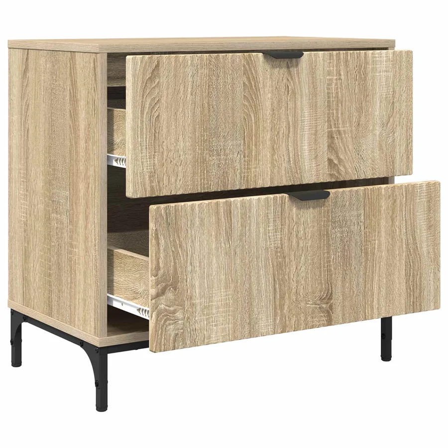 Table de chevet avec tiroir Chêne sonoma 63,5 x 36 x 61 cm - 5