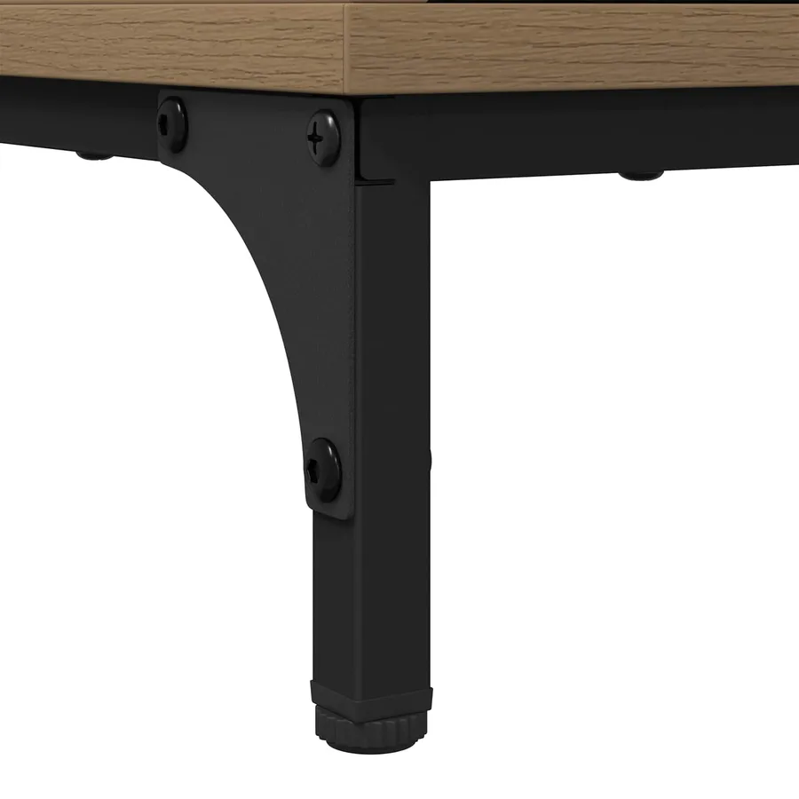 Table basse Chêne artisanal 90 x 49 x 46 cm Bois d'ingénierie - 10