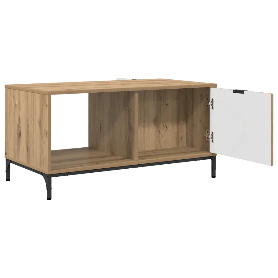 Table basse Chêne artisanal 90 x 49 x 46 cm Bois d'ingénierie - 5
