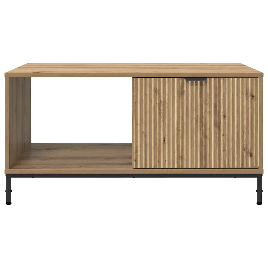 Table basse Chêne artisanal 90 x 49 x 46 cm Bois d'ingénierie - 6