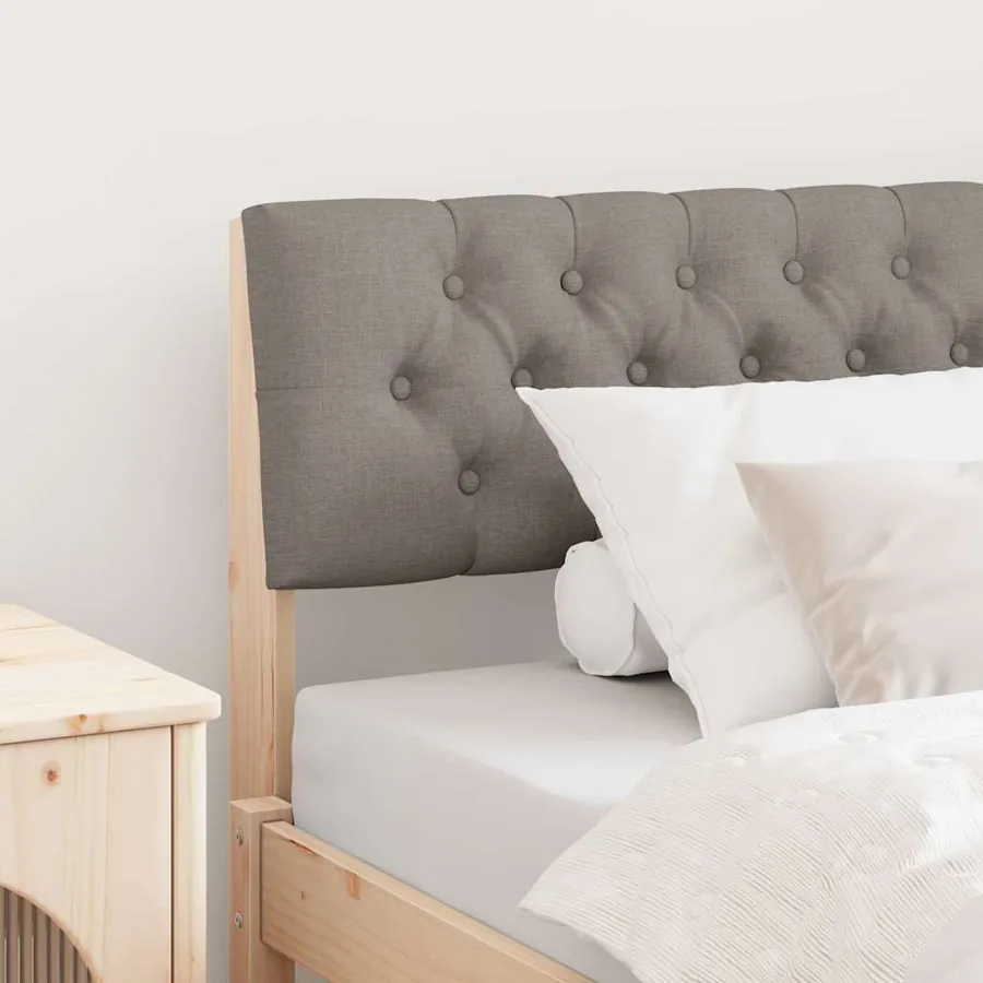 Tête de lit capitonnée Taupe 100 cm Pin massif