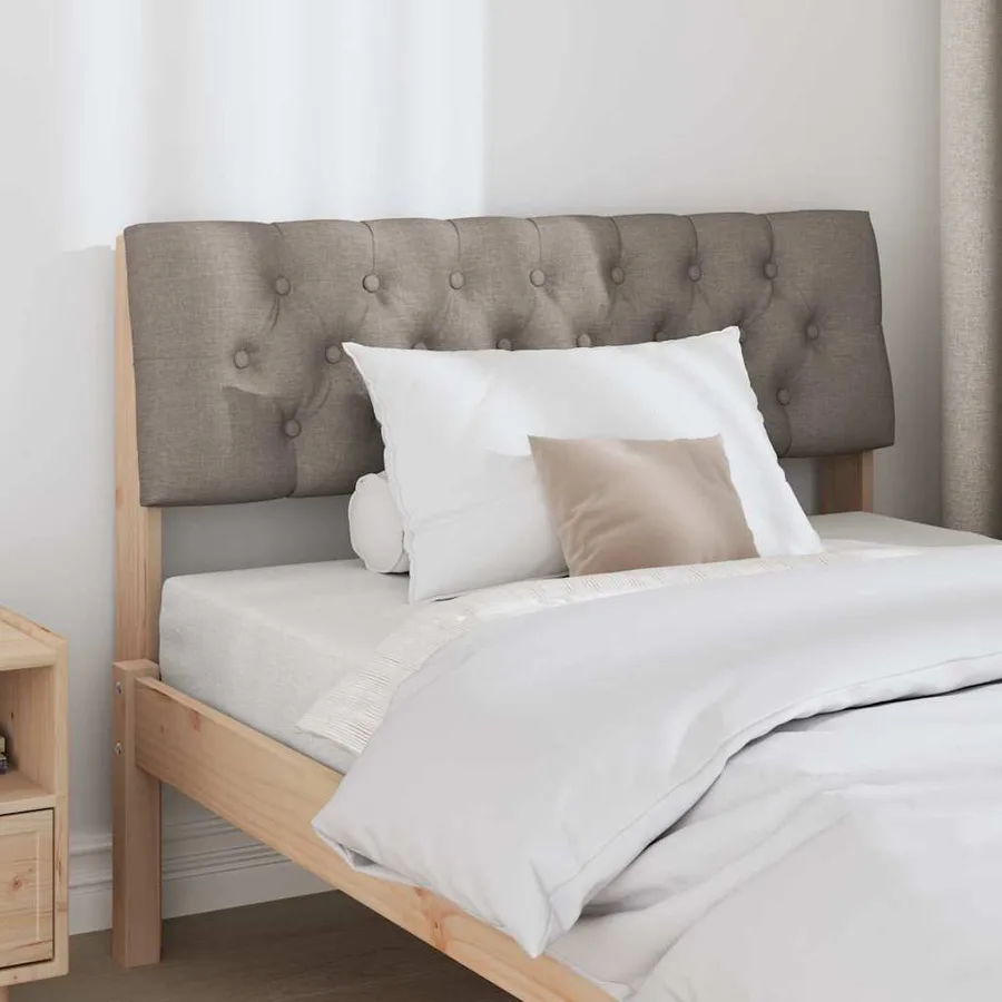Tête de lit capitonnée Taupe 100 cm Pin massif - 3