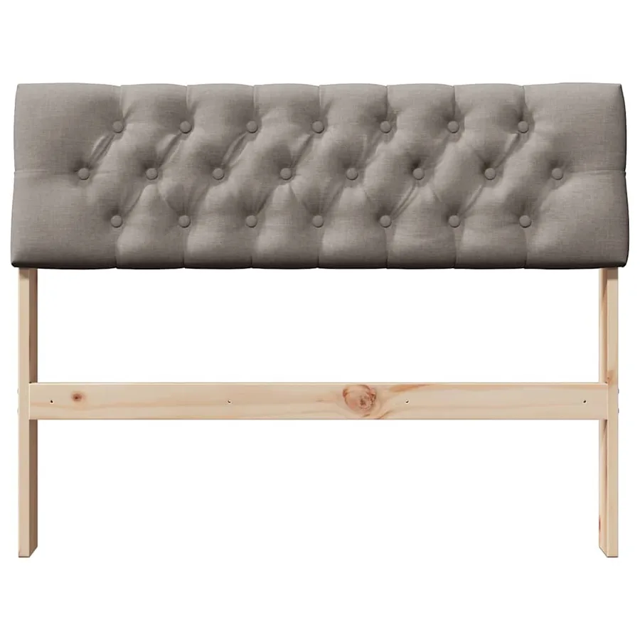 Tête de lit capitonnée Taupe 100 cm Pin massif - 4