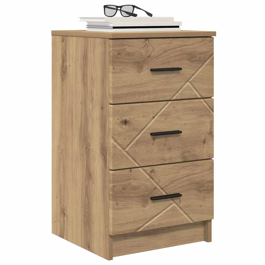 Cabinet de chevet chêne artisanal 38 x 38 x 66 cm - 3