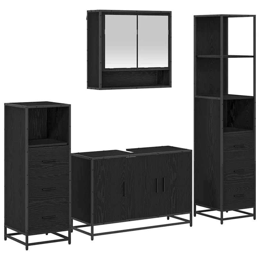 Ensemble de mobilier de salle de bain 3 pc Chêne artisanal - 2