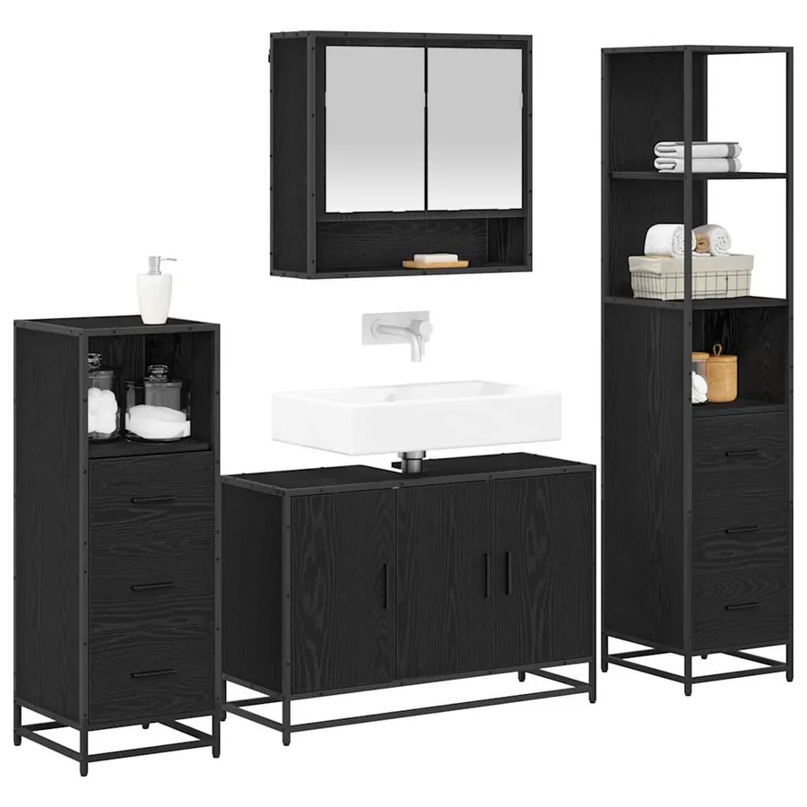 Ensemble de mobilier de salle de bain 3 pc Chêne artisanal - 3